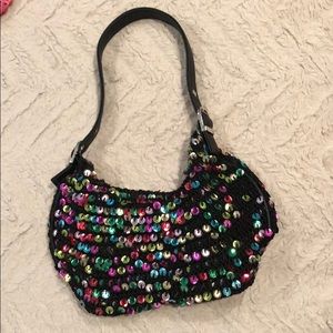 Multi color sequins purse